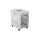 Szafa instalacyjna rack stojąca 19" 15U 600x800 szara drzwi szklane LCD Lanberg (Flat Pack) V2