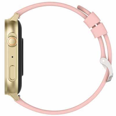 6. Smartwatch Gravity GT15-7 Różowy Pasek Silikonowy + Złota Bransoleta