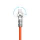 4. Kabel kątowy Dudao L24CL USB-C - Lightning o rotacji 180° 30W 1m - pomarańczowy