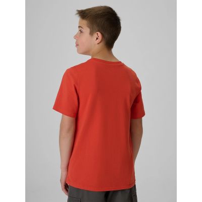 2. T-shirt regular z nadrukiem chłopięcy 4F 4FJRAW26TTSHM4349-062S