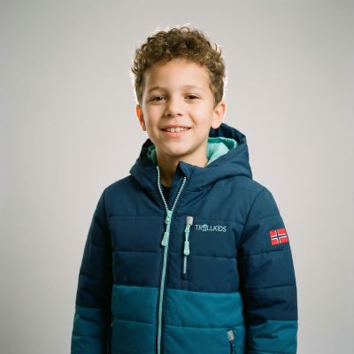 3. Kurtka zimowa dla dziewczynki/chłopca Trollkids Kids Hemsedal Snow Jacket XT ocieplana niebieska (513-104)