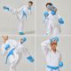 13. Ochraniacze piszczeli i stóp Karate WKF BLUE | MOOTO