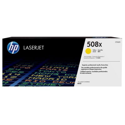 161. HP 508X oryginalny wkład laserowy o dużej pojemności, żółty