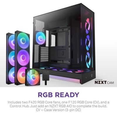 13. NZXT OBUDOWA H9 FLOW RGB+ MIDI TOWER Z OKNEM CZARNA