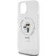 6. Etui Karl Lagerfeld Ring Stand Karl&Choupettte MagSafe na iPhone 14 / 15 / 13 - białe