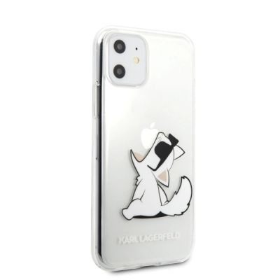 3. Etui Karl Lagerfeld Choupette Fun na iPhone 11 / Xr - przezroczyste