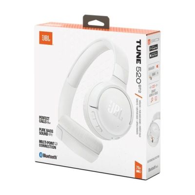 8. Słuchawki nauszne JBL T520 BT2 białe