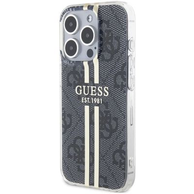 2. Etui Guess IML 4G Gold Stripe na iPhone 15 Pro - czarne