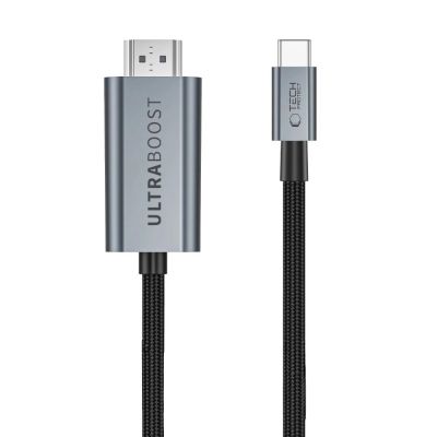 2. Kabel wideo Tech-Protect UltraBoost USB-C HDMI 2.1 60HZ 300 cm - szary