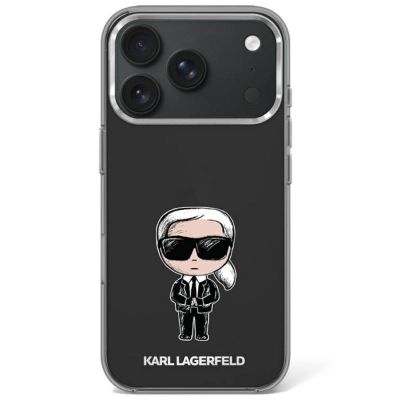 Etui Karl Lagerfeld IML Ikonik Sketch Print MagSafe na iPhone 17 Pro Max / 18 Pro Max - czarne