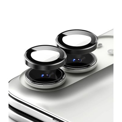 2. Szkło hartowane na aparat Ringke Camera Frame Protector 2-Pack na iPhone Duo - czarne