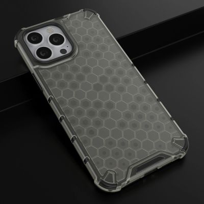 14. Honeycomb etui pancerny pokrowiec z żelową ramką iPhone 13 Pro Max czarny