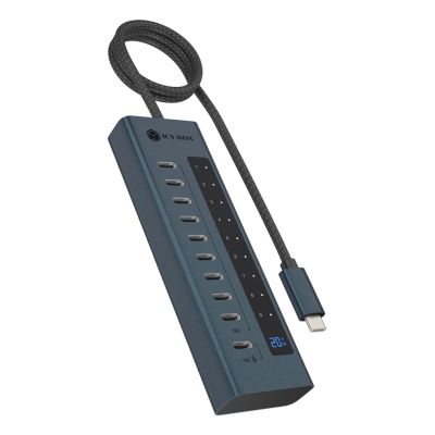 ICY BOX IB-HUB1450-C31 10000 Mbit/s Antracyt