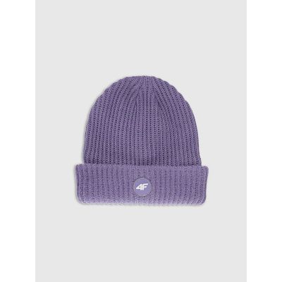 2. Czapka beanie odblaskowa dziewczęca 4F 4FJRAW25ACAPF0750-51S