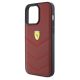 6. Etui Ferrari Leather Stitched Lines na iPhone 15 Pro Max - czerwone