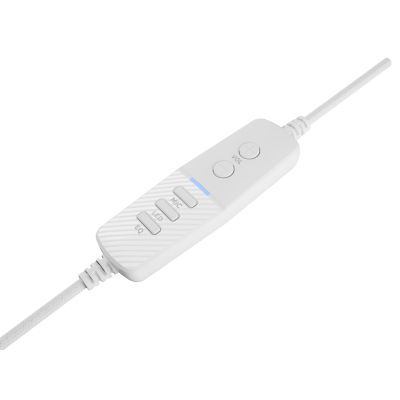 3. GENESIS Neon 764 Zestaw słuchawkowy Przewodowa Opaska na głowę Gaming USB Typu-A Biały