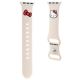 3. Pasek Hello Kitty Silicone Kitty Head na Apple Watch 38/40/41mm - beżowy