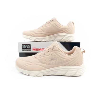 10. Skechers Bobs B Flex buty sportowe sneakersy damskie modne beżowe