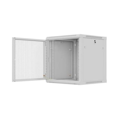 19. LANBERG SZAFA INSTALACYJNA RACK WISZĄCA 19" 12U 600X600 SZARA DRZWI PERFOROWANE (FLAT PACK)