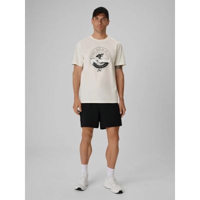 4. T-shirt regular z nadrukiem męski 4F 4FRSS26TTSHM4298-11S