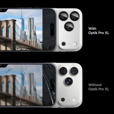 6. Szkło na obiektyw Spigen Optik Pro XL na iPhone 17 Pro - srebrne