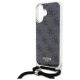 5. Etui Guess Crossbody Cord 4G Print na iPhone 16 - czarne