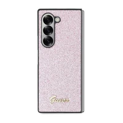 2. Etui Guess 4G Glitter Script na Samsung Galaxy Z Fold 6 - różowe