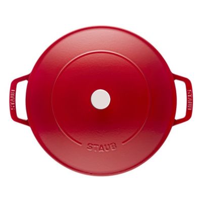 2. Głęboka patelnia do duszenia z pokrywką Staub - 24 cm, Czerwony
