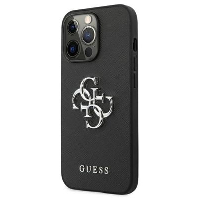2. Etui Guess Saffiano 4G Metal Logo na iPhone 13 Pro / 13  6,1" - czarne