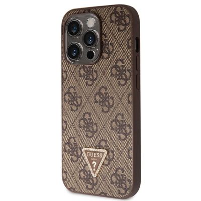 2. Etui Guess Crossbody 4G Metal Logo na iPhone 14 Pro - brązowe