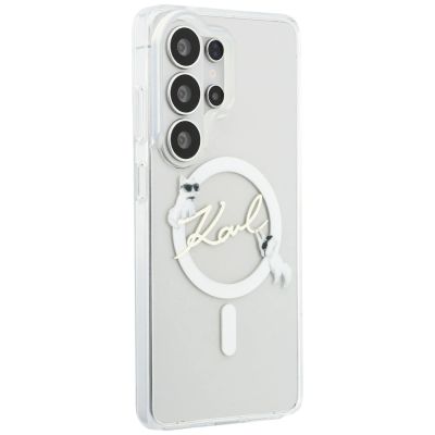 4. Etui Karl Lagerfeld IML KC Script MagSafe na Samsung Galaxy S26 Ultra - przezroczyste