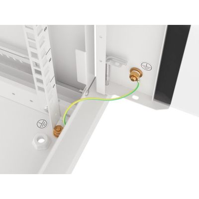 7. Szafa rack Lanberg WF01-6418-10S (18U; 901mm / 600mm / 450 mm; wisząca; Szklane; 19''; kolor szary)
