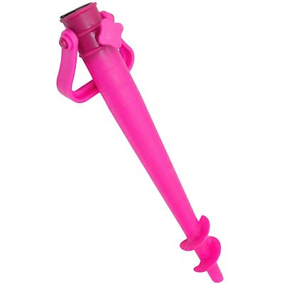 4. BAZA MOCOWANIE DO PARASOLA PLASTIKOWA WKRĘCANA 39CM RÓŻOWA