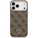 3. Etui Guess 4G Triangle Logo MagSafe na iPhone 18 Pro Max / 17 Pro Max - brązowo-srebrne