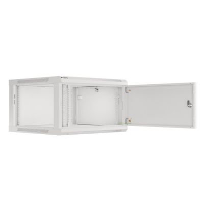 14. LANBERG SZAFA WISZĄCA RACK 19" 6U 600X600 DRZWI METALOWE SZARA (FLAT PACK) WF01-6606-00S