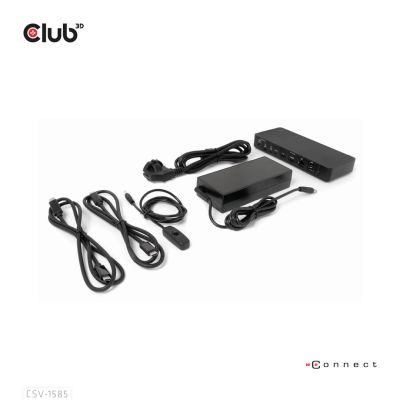 9. CLUB3D CSV-1585 przełącznik KVM Czarny
