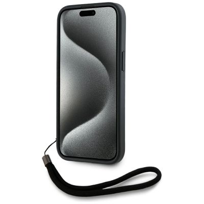 4. Etui Karl Lagerfeld Saffiano Athleisure Stripes Cord na iPhone 15 Pro - czerwone