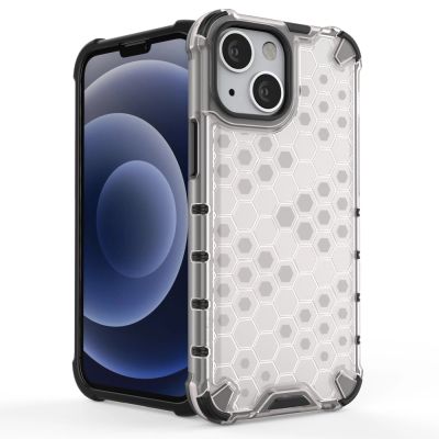 2. Honeycomb etui pancerny pokrowiec z żelową ramką iPhone 13 mini przezroczysty