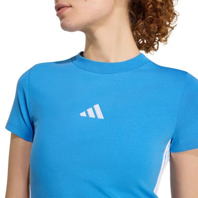 5. Koszulka damska adidas Essentials 3-Stripes Slim Baby jasnoniebieska KD2341