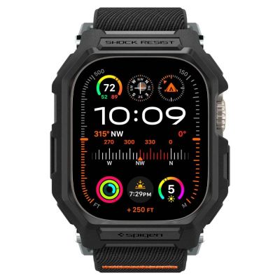 4. Etui z paskiem Spigen Lite Fit Pro na Apple Watch Ultra 1 / 2 (49 mm) - czarny mat