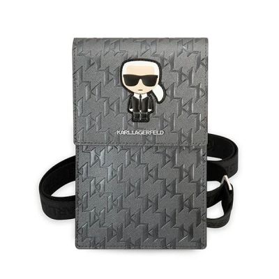 2. Torebka Karl Lagerfeld Ikonik Karl Monogram Patch - srebrna