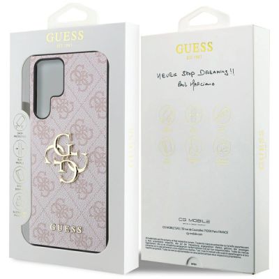 8. Etui Guess 4G Big Metal Logo na Samsung Galaxy S24 Ultra - różowe