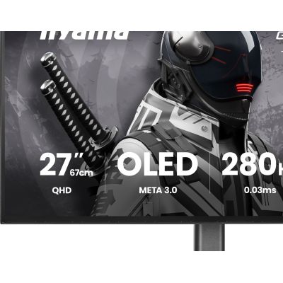7. iiyama G-MASTER GOB2701QSC-B1 monitor komputerowy 68,6 cm (27") 2560 x 1440 px 2K Ultra HD OLED Czarny