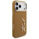 4. Etui Karl Lagerfeld Karl Script Logo na iPhone 17 Pro Max - brązowe