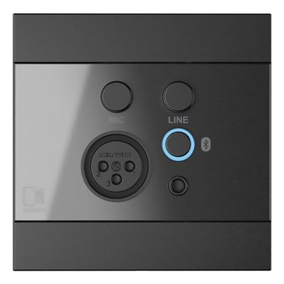 Panel ścienny AUDAC WP225/B, XLR mic + 3,5 mm jack + BT, czarny