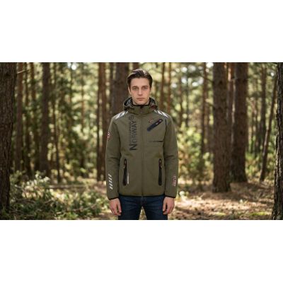 9. Kurtka Softshell Geographical Norway Royaute DB 068 M WY1997H/GN-Kaki / Black
