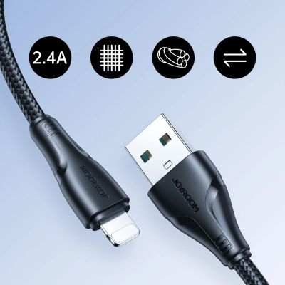 9. Kabel Joyroom Surpass Series A11 USB-A / Lightning 2.4A 1.2 m - czarny