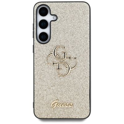 3. Etui Guess Fixed Glitter Big 4G Metal Logo do Samsung Galaxy S25 złoty