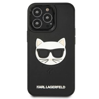 3. Etui Karl Lagerfeld 3D Rubber Choupette na iPhone 13 Pro / iPhone 13 - czarne