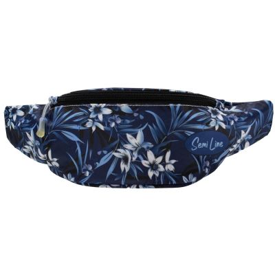 SASZETKA DO PASA L2024 GRANATOWE KWIATY SEMI LINE